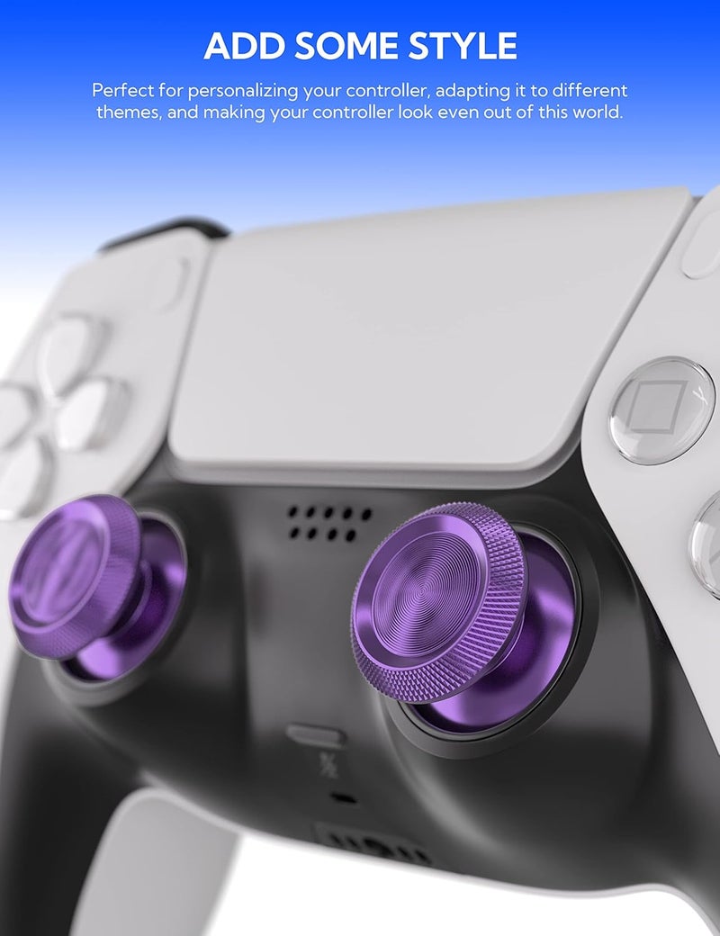 Avericht Metal Thumbsticks for PS5 Controller, Aluminum Joystick Replacement Kit for Dualsense Controller Accessories (Purple) - Image 4